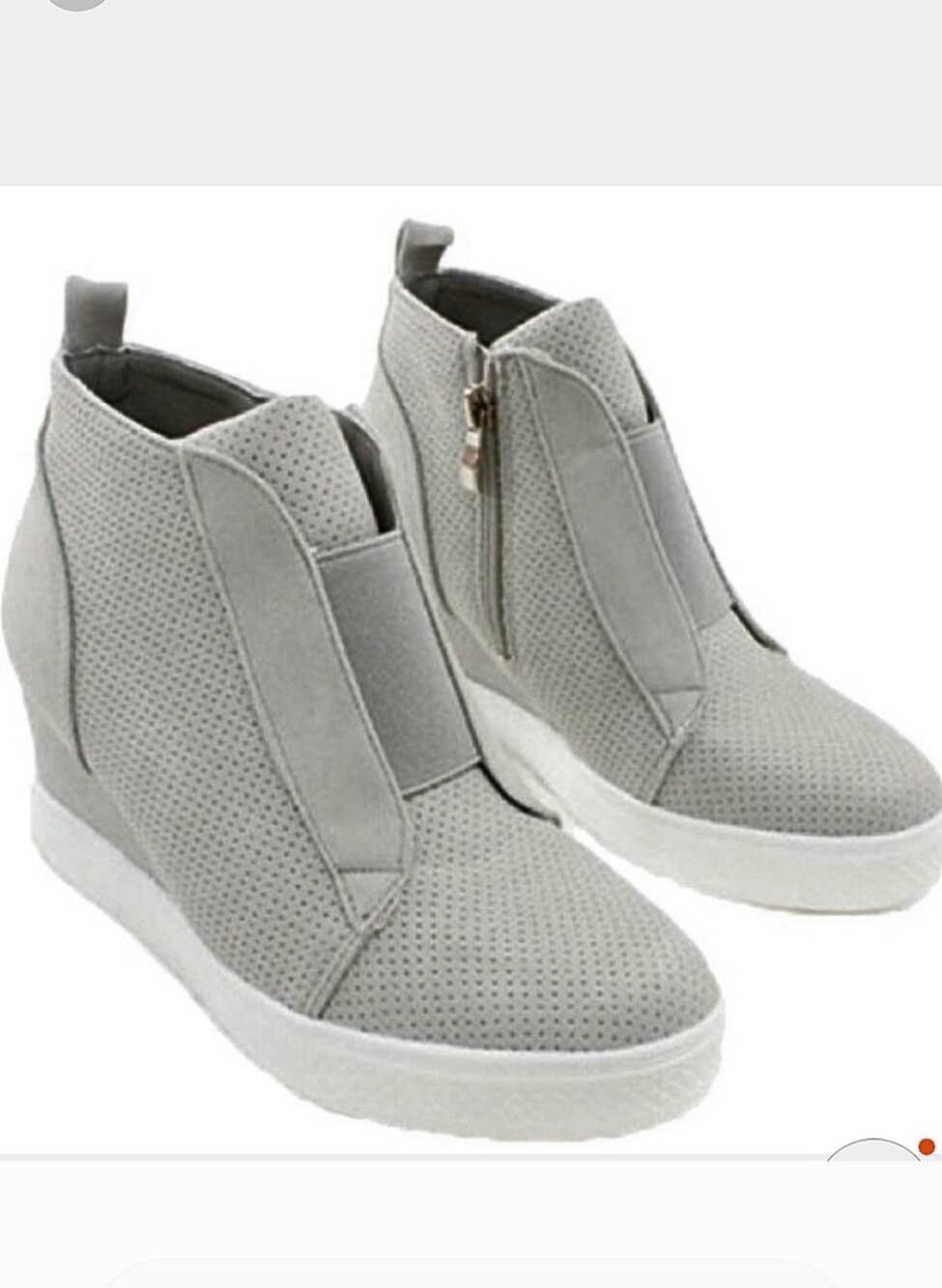 CCOCCI Zoey Perforated Suede Wedge Sneakers NWT